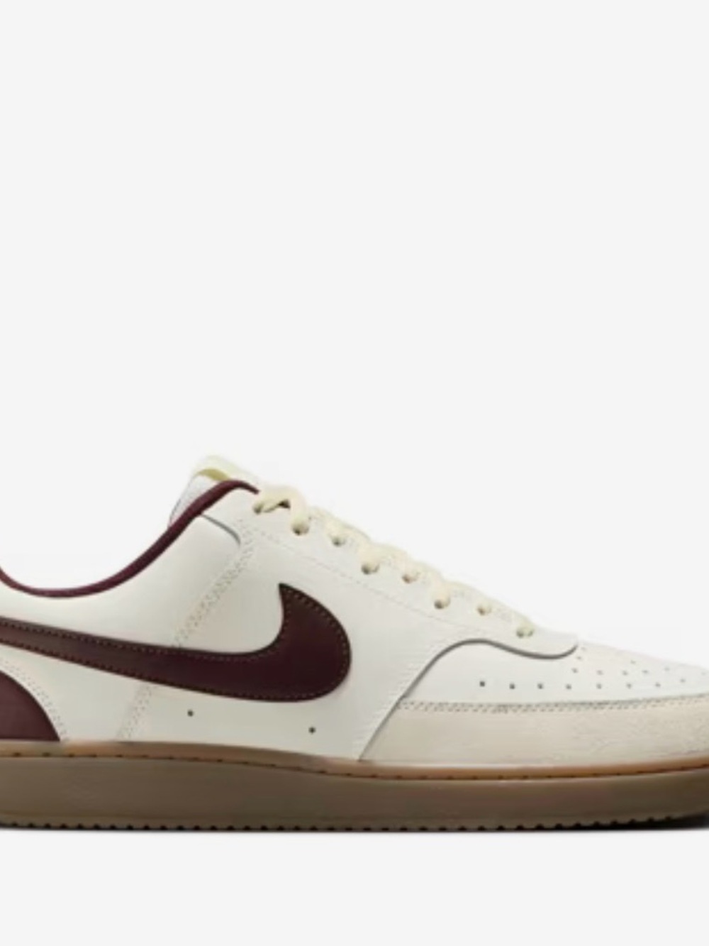 Nike Men’s Low-Top Sneaker — White & Burgundy